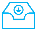 Inbox color outline icon