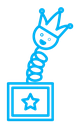 Jack in the box color outline icon