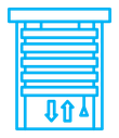Jalousie color outline icon