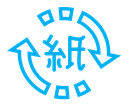 Japanese recycling symbol color outline icon