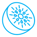 Kiwi color outline icon