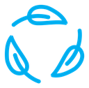 Leaves eco recycle color outline icon