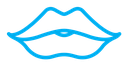 Lips color outline icon