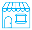 Local store color outline icon
