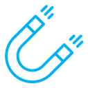 Magnet color outline icon