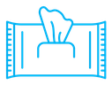 Makeup remover wipes color outline icon