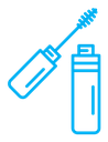 Mascara brush color outline icon
