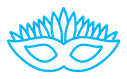 Mask for brazil carnival celebration color outline icon