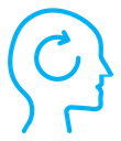 Memory recall color outline icon