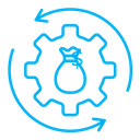 Money processes color outline icon