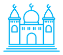 Mosque color outline icon