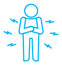 Muscle pain color outline icon