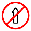 No entry sign color outline icon