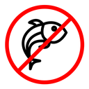No fish color outline icon