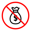 No money color outline icon