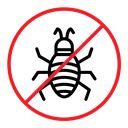 No parasitic insects sign color outline icon