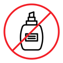 Forbidden perfume sign color outline icon