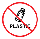No plastic sign color outline icon