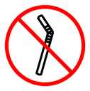 Stop using the plastic straw color outline icon