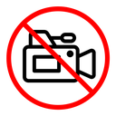 No recording color outline icon