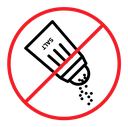 No salt sign color outline icon