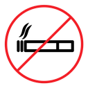 No smoking cigarette sign color outline icon