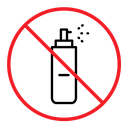 No spray can allowed sign color outline icon