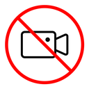 No video recording sign color outline icon