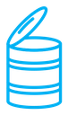 Open tin can color outline icon