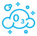 Ozonation color outline icon