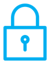 Padlock color outline icon