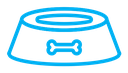 Pets bowl color outline icon