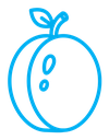 Plum color outline icon