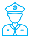 Police color outline icon