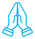 Pray icon (2) color outline icon