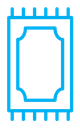 Prayer rug color outline icon