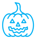 Pumpkin icon (2) color outline icon