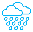 Rainy color outline icon