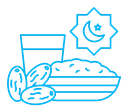 Ramadan breakfast color outline icon