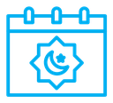Ramadan calendar color outline icon
