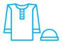 Ramadan clothes color outline icon