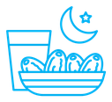 Ramadan iftar color outline icon