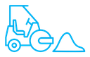 Road construction sign color outline icon