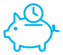 Save time color outline icon