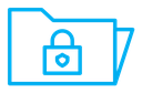 Secret folder color outline icon