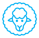 Sheep color outline icon