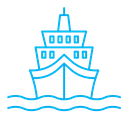 Ship color outline icon