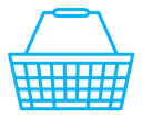 Shopping basket color outline icon