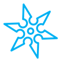 Shuriken color outline icon