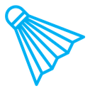 Shuttlecock color outline icon